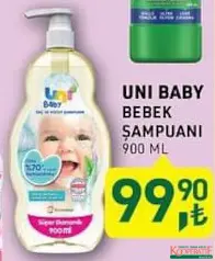 UNİ BABY BEBEK ŞAMPUANI 900 ML UNİ BABY BEBEK ŞAMPUANI 900 ML